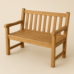 Banco de jardín de madera de teca