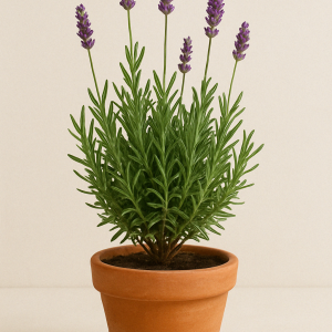 Lavanda en maceta de barro